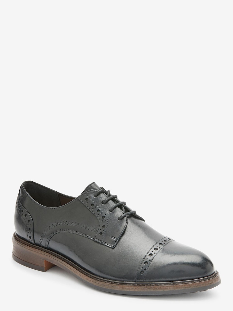 Schwarz - Forever Comfort® Schnürschuhe aus Leder im Budapester-Stil - Bild 2 von 4