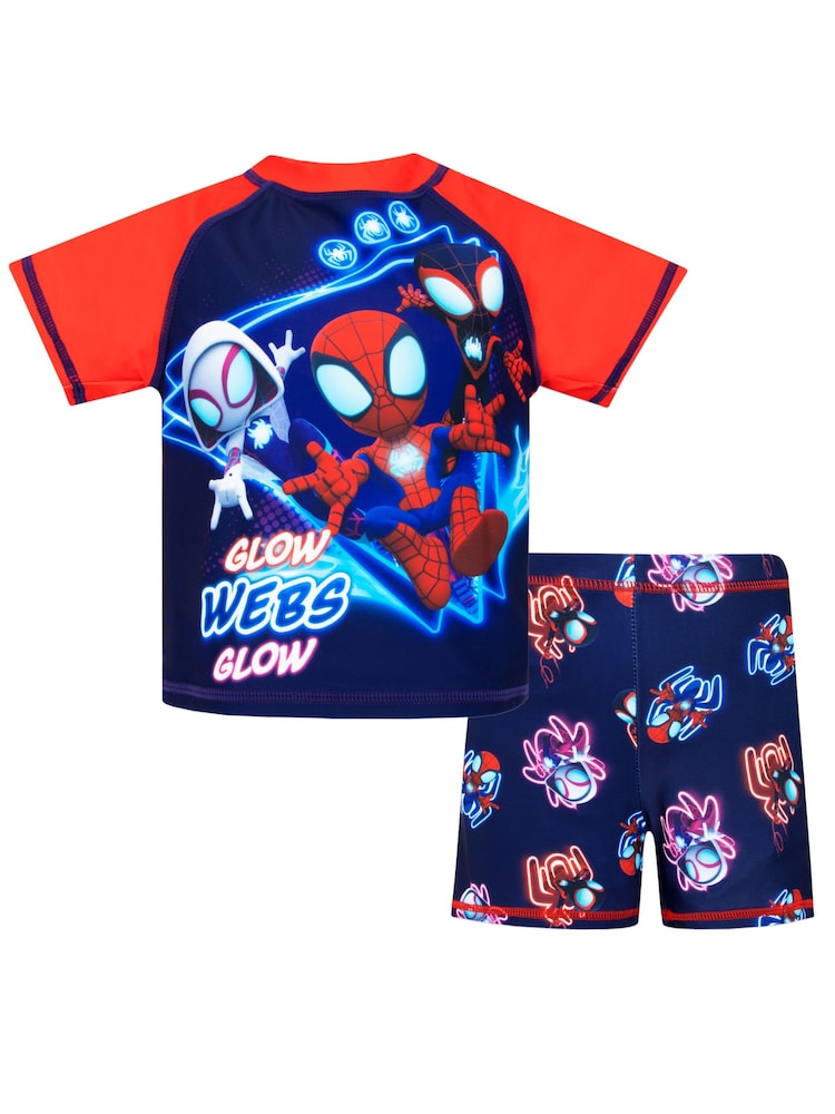 Character Red Spiderman Top and Swim Set - Image 1 of 5