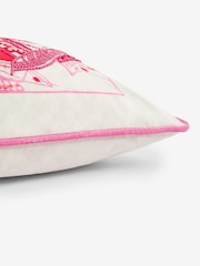 Rockett St George Pink Queen Of Hearts Cushion - Image 2 of 3