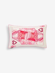 Rockett St George Pink Queen Of Hearts Cushion - Image 3 of 3