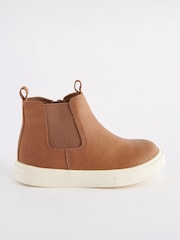 Hellbraun - Chelsea-Stiefel mit Reißverschluss - Bild 2 von 5