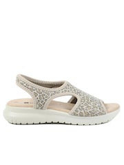 Pavers Leopard Stretch Comfort Sandals - Image 3 of 5