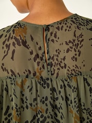 Roman Speckled Print Tiered Top - 5এর মধ্যে 5 ছবি