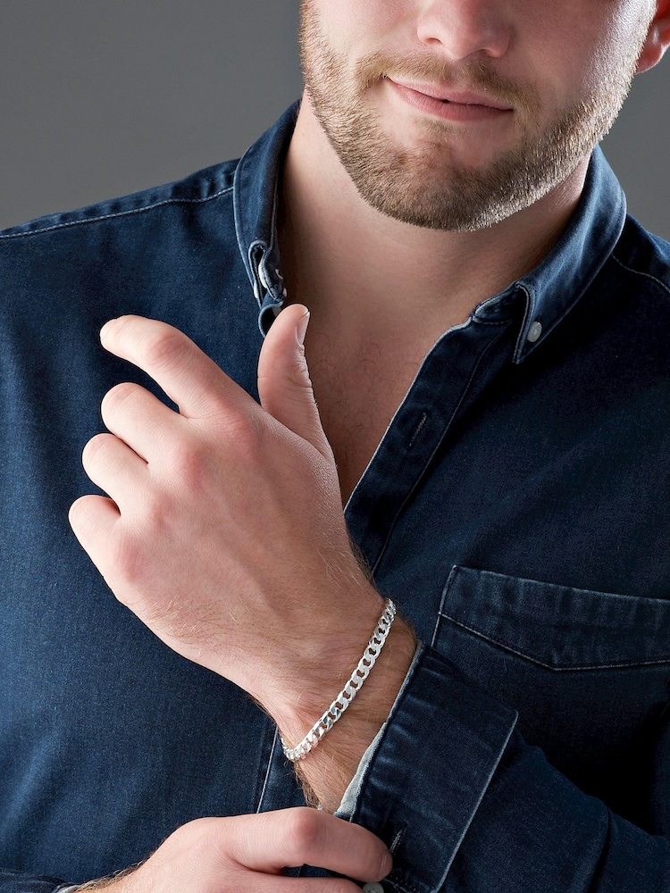 Beaverbrooks Sterling Silver Curb Bracelet - Image 5 of 5