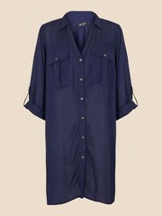 Accessorize Blue Long Sleeve Beach Shirt - Image 4 of 4