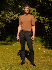 Brown Regular Fit Knitted T-Shirt - Image 2 of 8