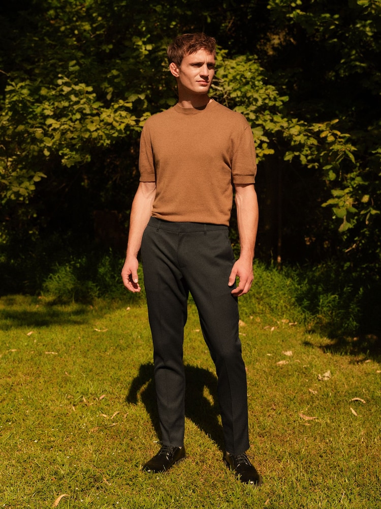 Brown Regular Fit Knitted T-Shirt - Image 2 of 8