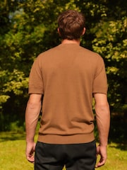 Brown Regular Fit Knitted T-Shirt - Image 3 of 8