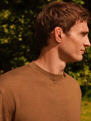 Brown Regular Fit Knitted T-Shirt - Image 4 of 8