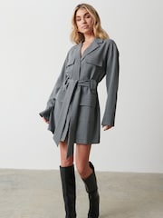 Pretty Lavish Grey Morgan Tailored Cargo Mini Dress - Image 1 of 1