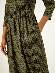 Roman Geometric Pocket Stretch Midi Dress - Image 5 de 5
