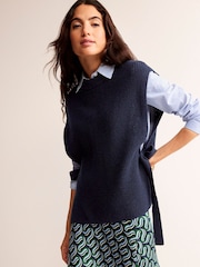 Boden Blue Tie-Side Knitted Tabard Jumper - Image 1 of 7