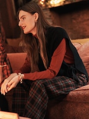 Boden Blue Tie-Side Knitted Tabard Jumper - Image 5 of 7