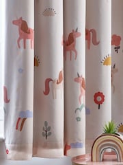 Natural Scandi Unicorn Ombre Eyelet Blackout Curtains - Image 3 of 4