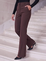 Roman Brown Bootcut Leg Stretch Trousers - Image 1 of 4