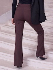 Roman Brown Bootcut Leg Stretch Trousers - Image 3 of 4