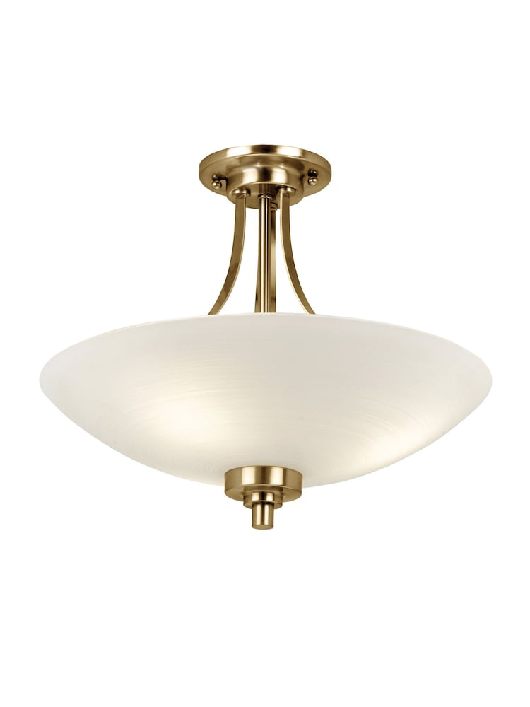 Gallery Home Antique Brass Perth Flush Ceiling Light - Image 1 of 1