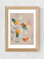 East End Prints White Hummingbird Print by Dieter Braun - Image 1 of 2