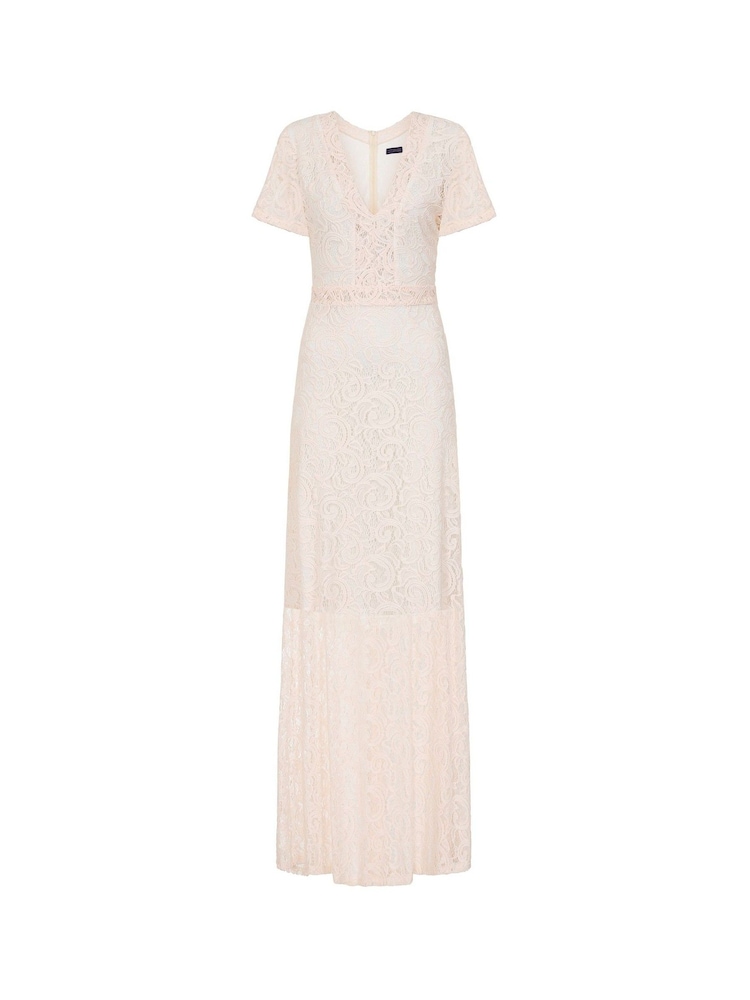 Hot Squash Cream V-Neck Lace Maxi Dress - Image 5 of 5