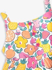 JoJo Maman Bébé Pink Summer Fruit Print Playsuit - Image 2 of 2