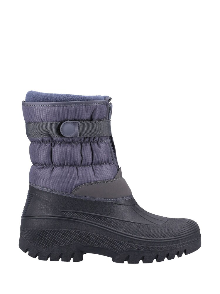 Cotswolds Grey Chase Touch Fastening and Zip up Winter Boots - Image 1 of 4