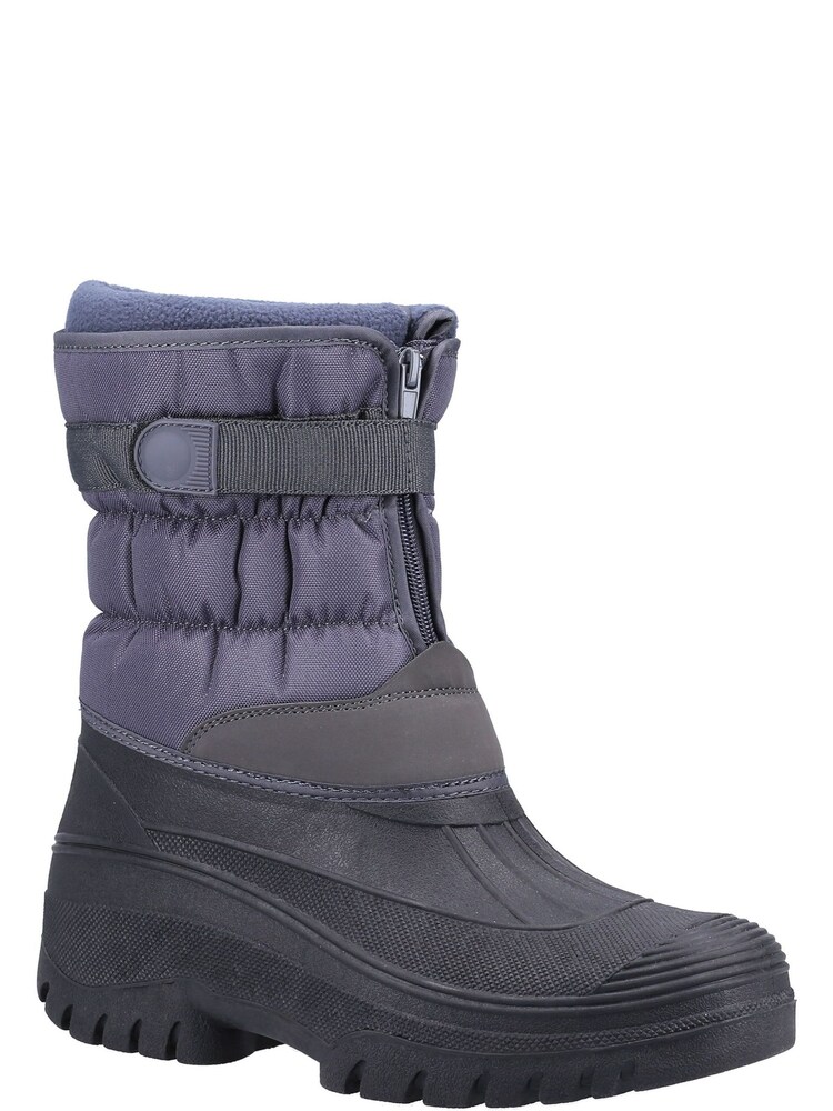 Cotswolds Grey Chase Touch Fastening and Zip up Winter Boots - Image 2 of 4