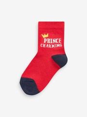 Red/White/Navy London 5 Pack Cotton Rich Socks - Image 6 of 6