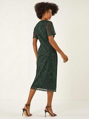 Roman Animal Print Twist Front Stretch Dress - 5এর মধ্যে 3 ছবি
