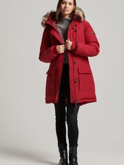 Superdry Red Rookie Down Parka Coat - Image 3 of 3