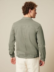 Sage Green Denim Trucker Jacket - Image 3 of 10