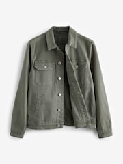Sage Green Denim Trucker Jacket - Image 7 of 10