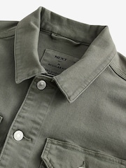 Sage Green Denim Trucker Jacket - Image 8 of 10