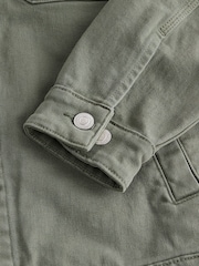 Sage Green Denim Trucker Jacket - Image 9 of 10