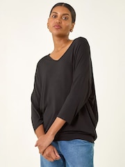 Roman V-Neck Jersey Stretch T-Shirt - 6এর মধ্যে 3 ছবি