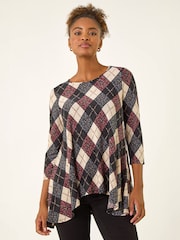 Roman Pink Jacquard Print Tunic Top - Image 2 of 5