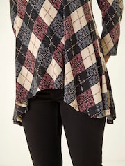 Roman Pink Jacquard Print Tunic Top - Image 5 of 5