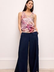 Purple Print Woven Mix Vest - Image 2 of 6