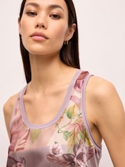 Purple Print Woven Mix Vest - Image 4 of 6