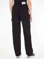 Calvin Klein Jeans High Rise Straight Twill Trousers - Image 2 of 6