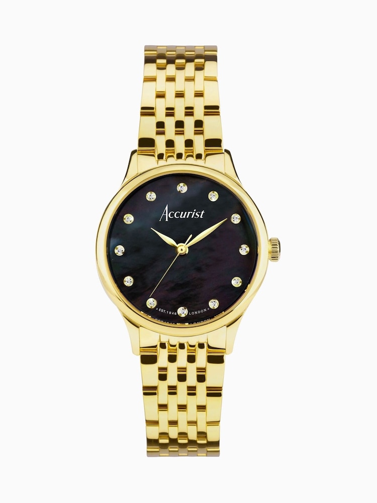 Accurist Ladies Gold Tone Dress Stainless Steel Bracelet 28mm Watch - Image 1 of 6 Accurist Ladies Gold Tone Dress Stainless Steel Bracelet 28mm Watch - Image 1 of 6