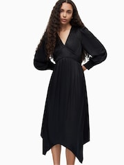 AllSaints Black Estelle Dress - Image 4 of 7