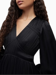 AllSaints Black Estelle Dress - Image 6 of 7
