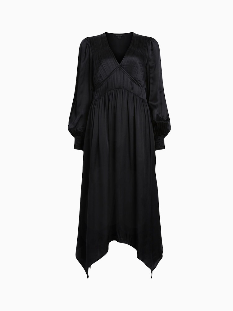 AllSaints Black Estelle Dress - Image 7 of 7