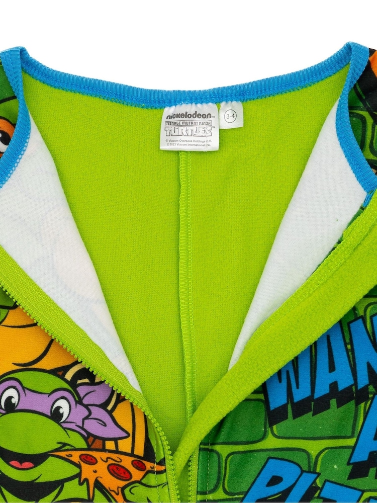Vanilla Underground Green Ninja Turtles Fleece Kids All-In-One - Image 3 of 5