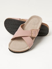FatFace Lois Pink Cross-Over Footbed Sandals - Image 2 of 3