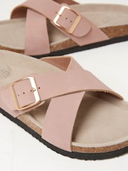 FatFace Lois Pink Cross-Over Footbed Sandals - Image 3 of 3