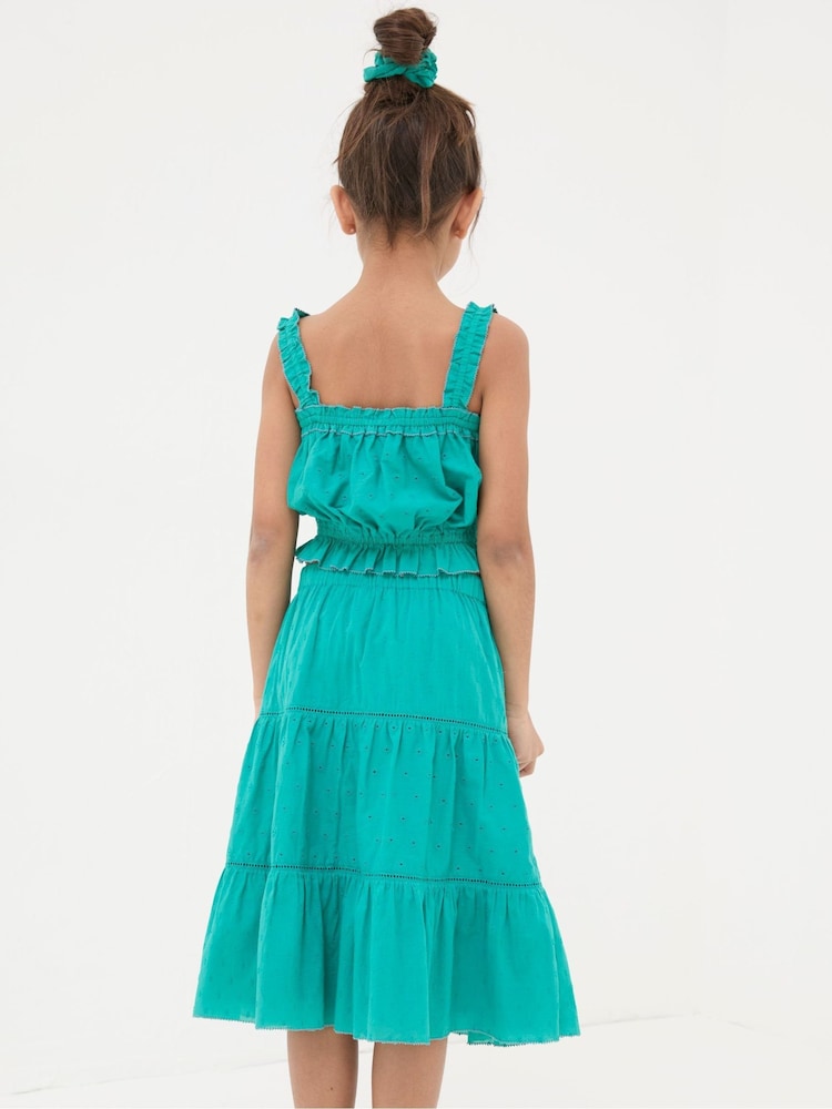 FatFace Broderie Green Skirt & Top Set - Image 2 of 4 FatFace Broderie Green Skirt & Top Set - Image 2 of 4