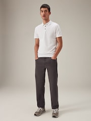 White Knitted Polo Shirt - Image 2 of 8