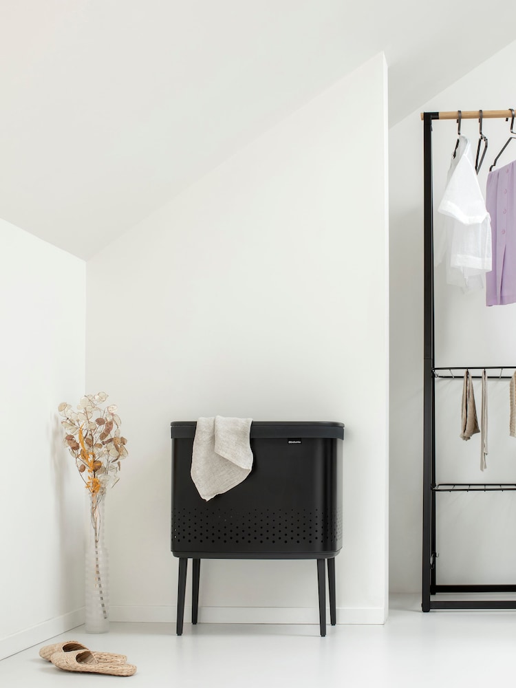 Brabantia Matt Black Bo 60L Laundry Bin - Image 1 of 7