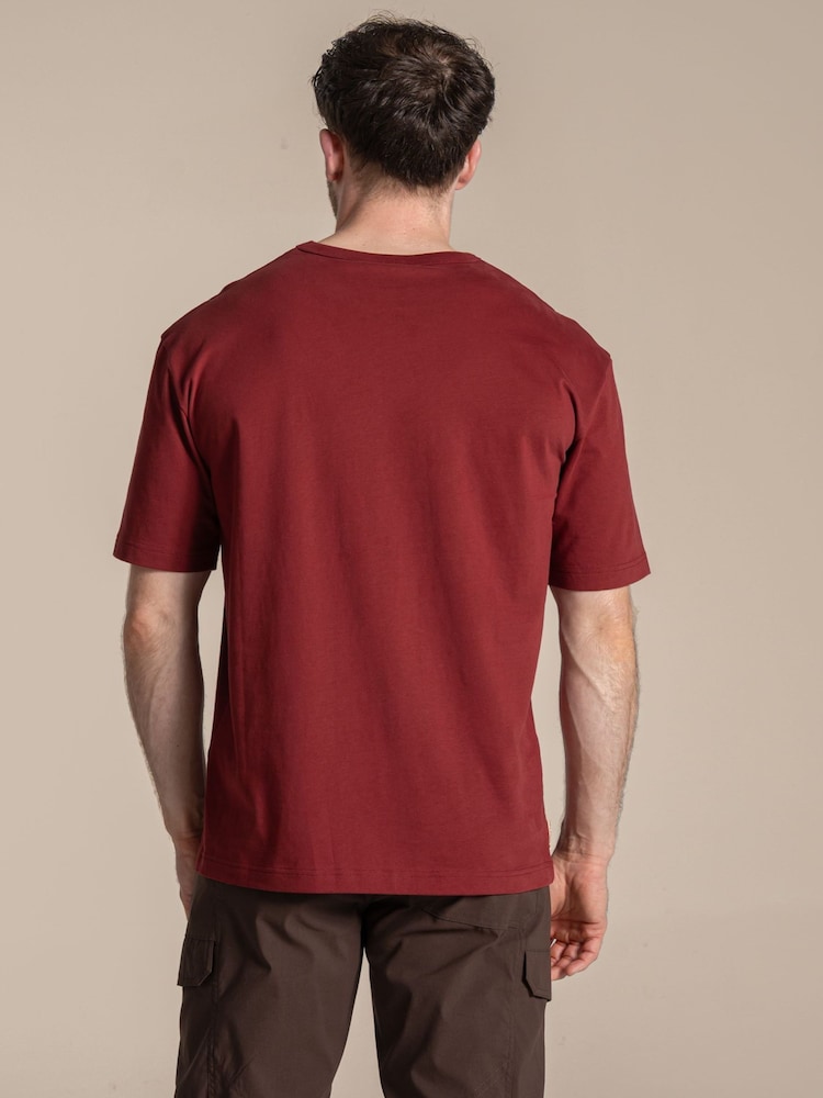 Craghoppers Red x National Trust Sabden II Short Sleeved T-Shirt - Image 2 of 3 Craghoppers Red x National Trust Sabden II Short Sleeved T-Shirt - Image 2 of 3